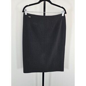 Womens Calvin Klein Black Pencil Skirt Size 8